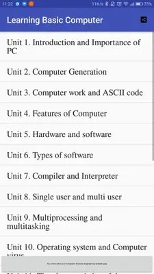 Learning Basic Computer android App screenshot 0